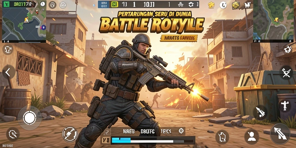 Gameplay seru BRO178 dalam pertempuran Battle Royale.
