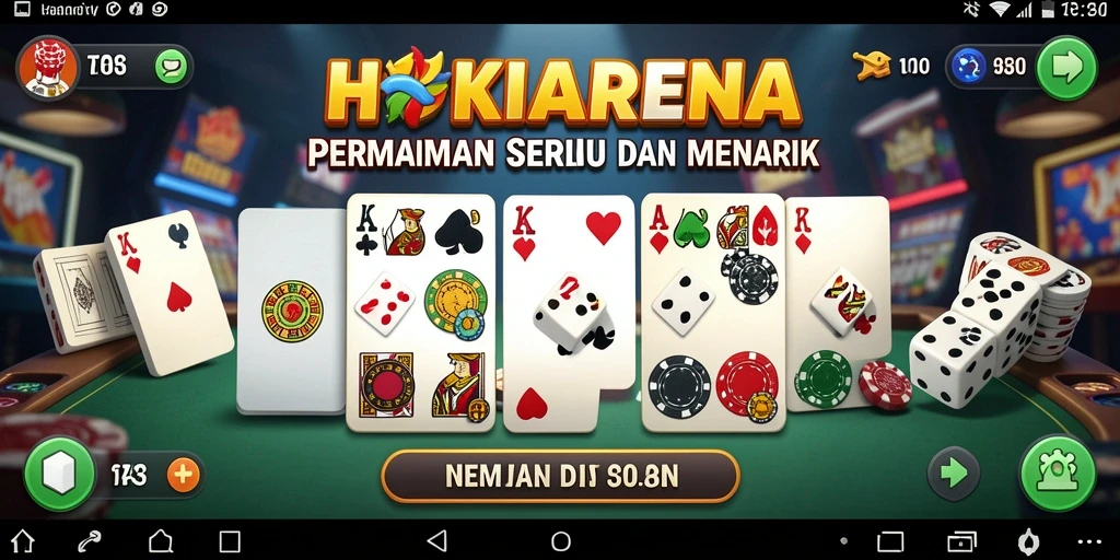 Tampilan menarik gameplay HOKIARENA dalam permainan Domino.