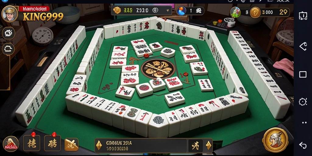 Tampilan gameplay KING999 yang menampilkan keseruan bermain Mahjong.