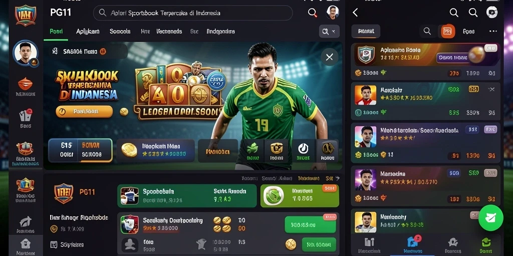 Screenshot utama PG11 yang menunjukkan gameplay Sportsbook yang menarik.